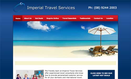 Imperial Travel Services Website
